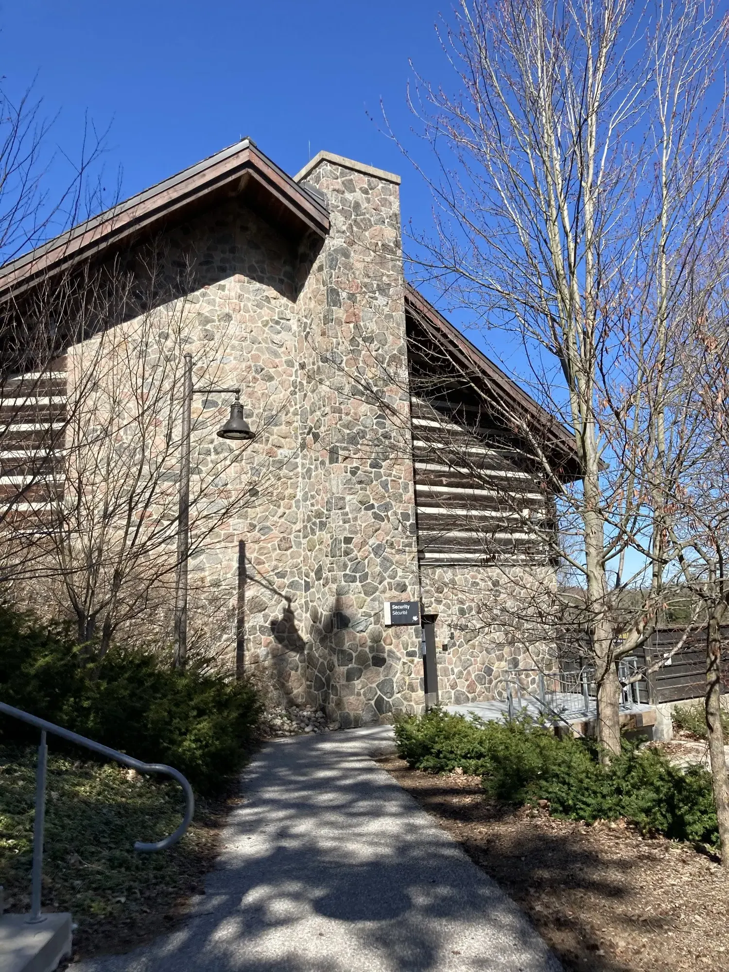 Stone exterior of the McMichael Canadian Art Collection building in Kleinburg